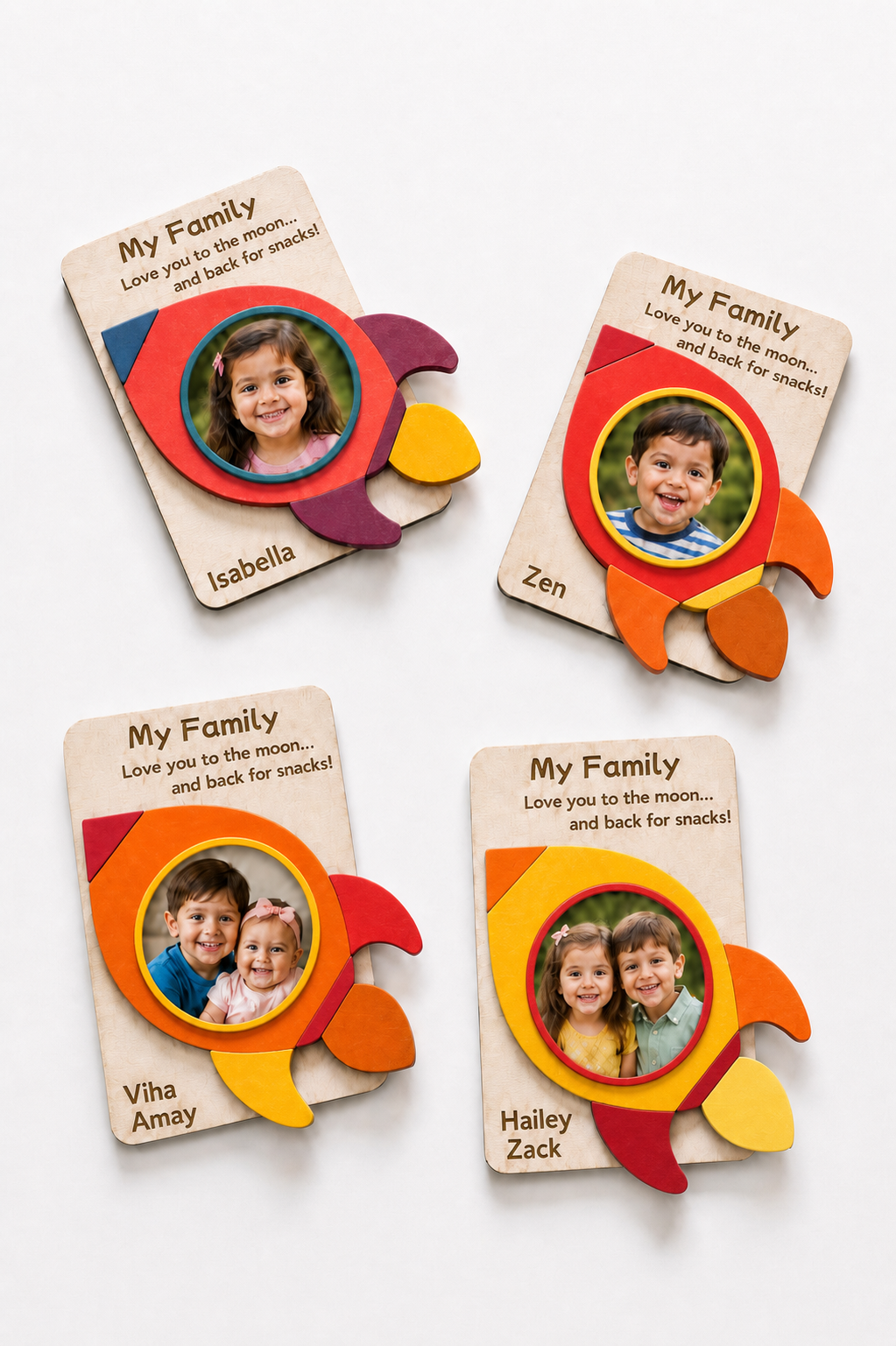 Rocket Photo Fridge Magnet – Set of 10
