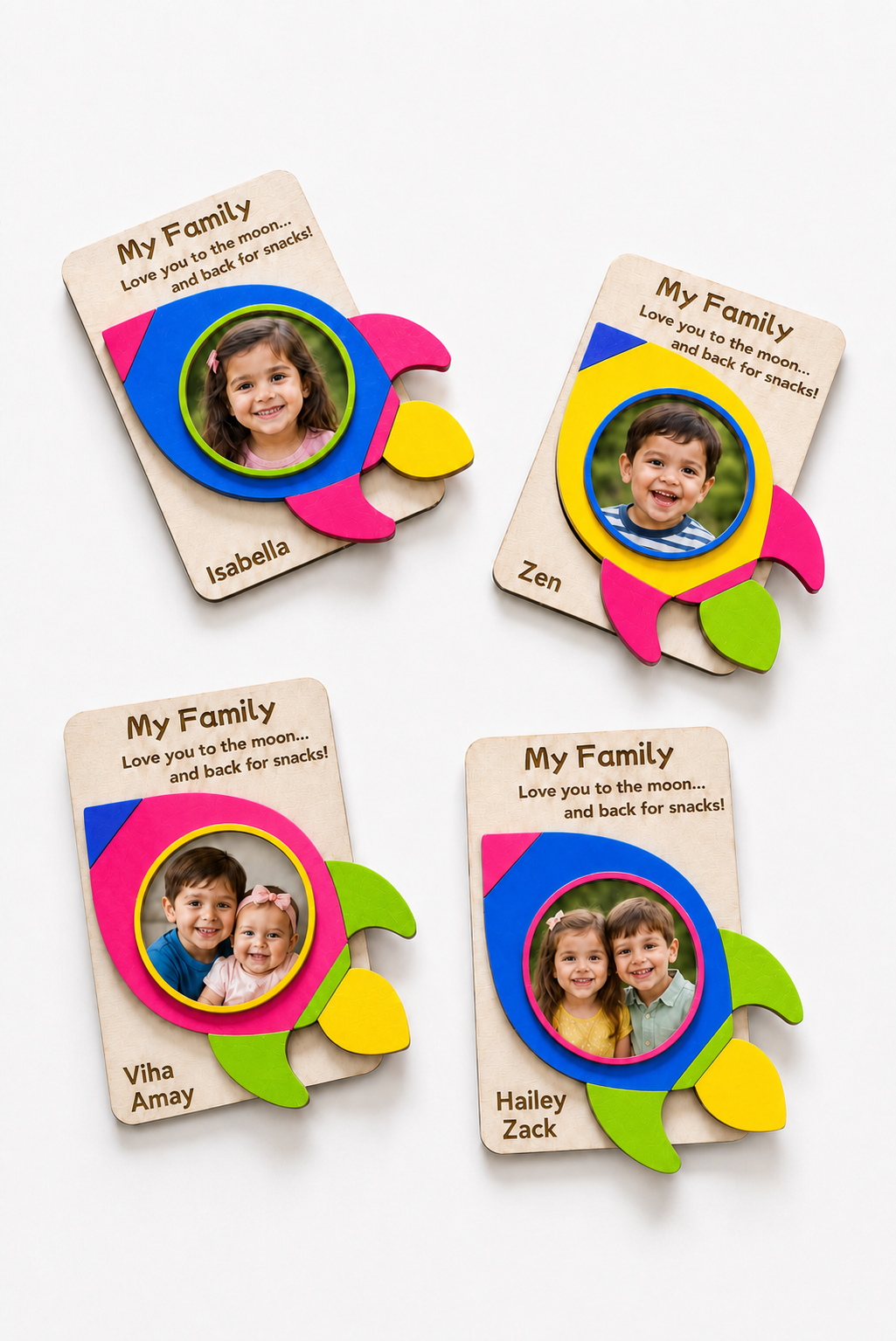 Rocket Photo Fridge Magnet – Set of 10