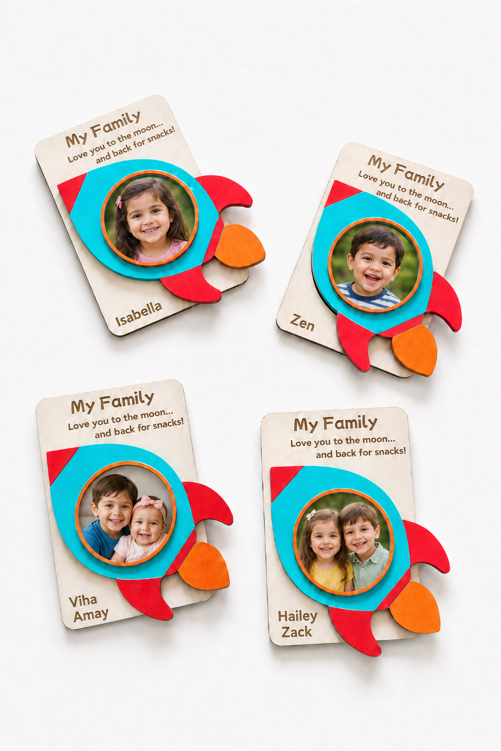 Rocket Photo Fridge Magnet – Set of 10